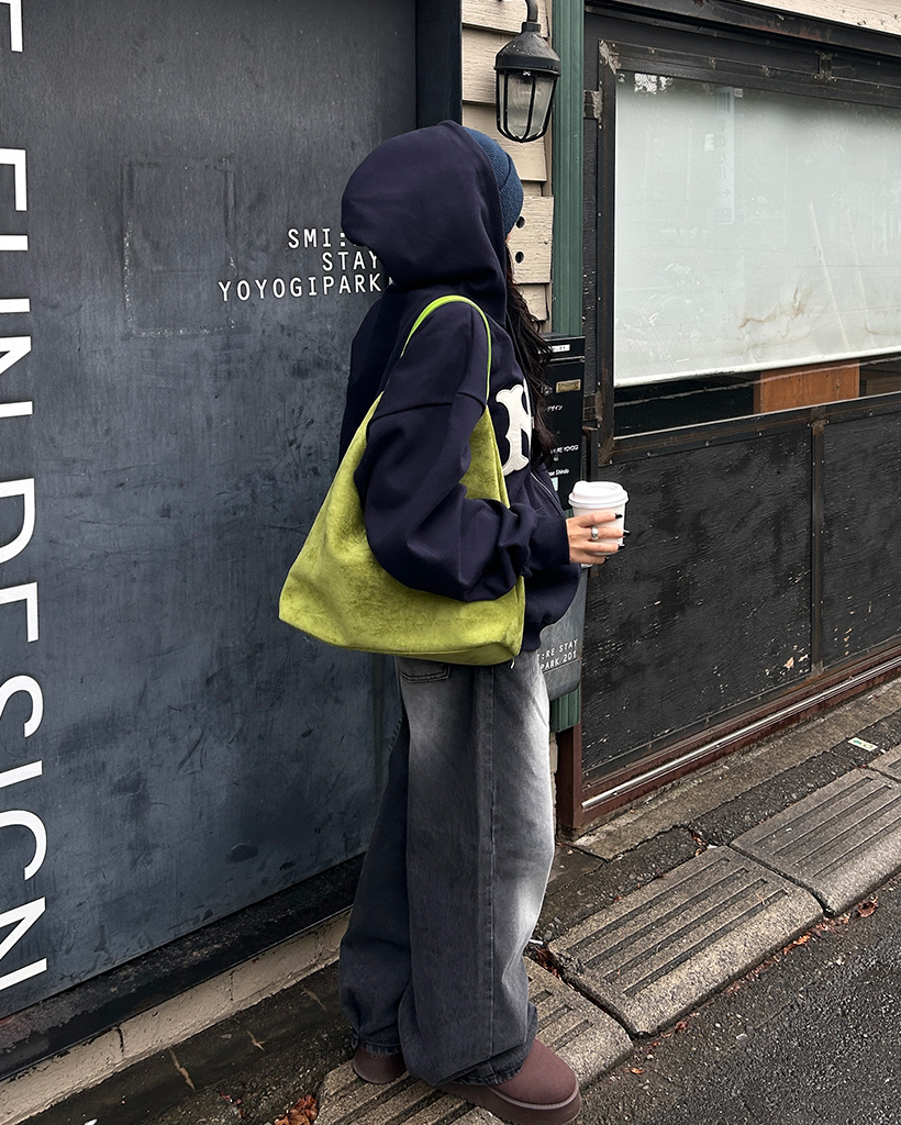 ユニセックス) NYユニークビッグパッチジップアップフードパーカー