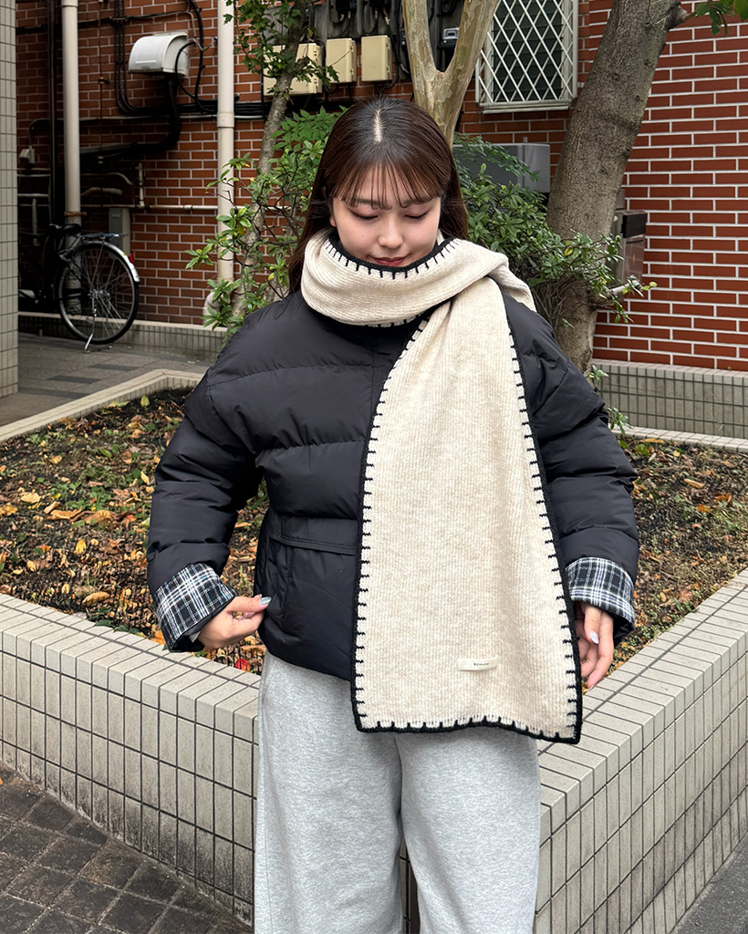 ステッチバイカラーマフラー | ファッション通販サイト NUGU