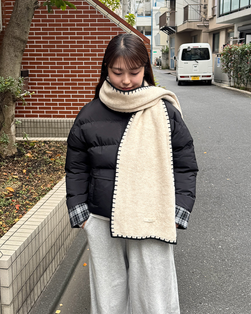 ステッチバイカラーマフラー | ファッション通販サイト NUGU