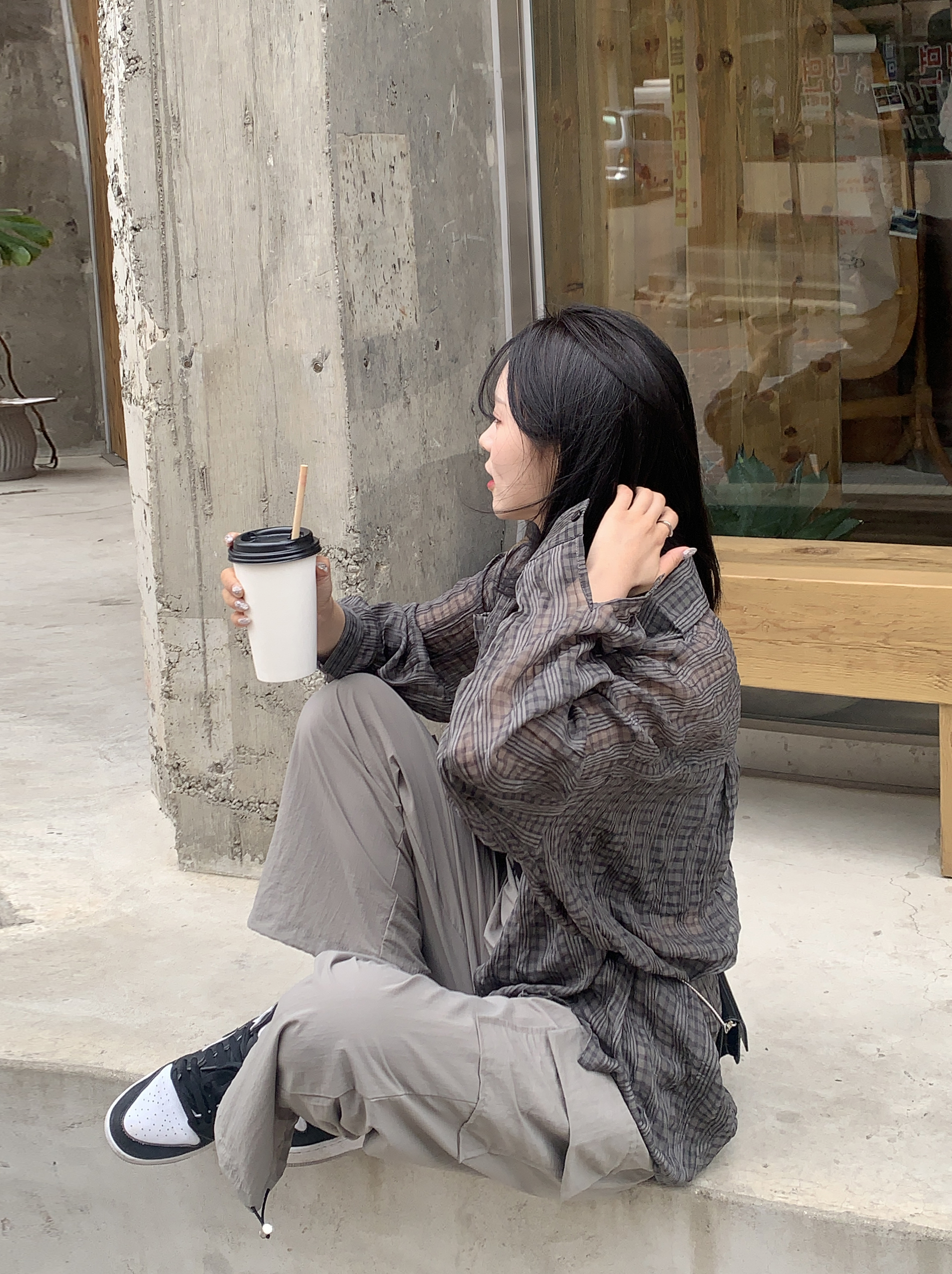 meruru☆確認中☆ シースルーチェックシャツ (3color) | ファッション通販サイト NUGU