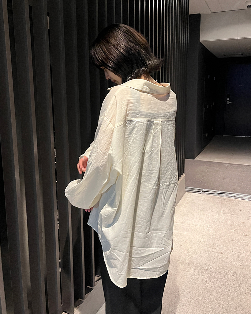 しがらきやき　鉄吹つくばい シアーオーバーサイズシャツ | ファッション通販サイト NUGU