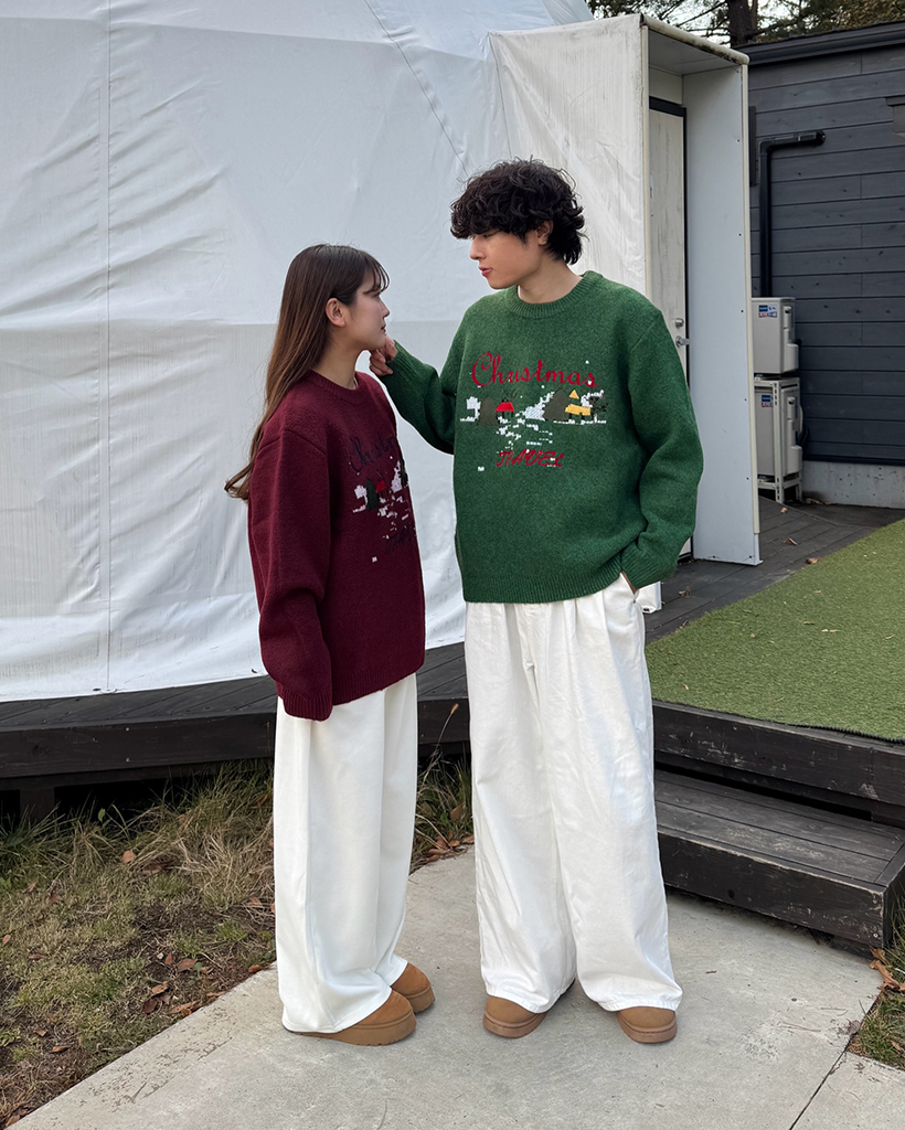 クリスマスステッチデザインセーター | ファッション通販サイト NUGU