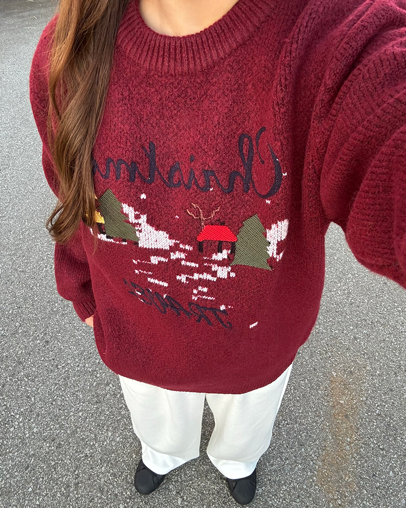 クリスマスステッチデザインセーター | ファッション通販サイト NUGU