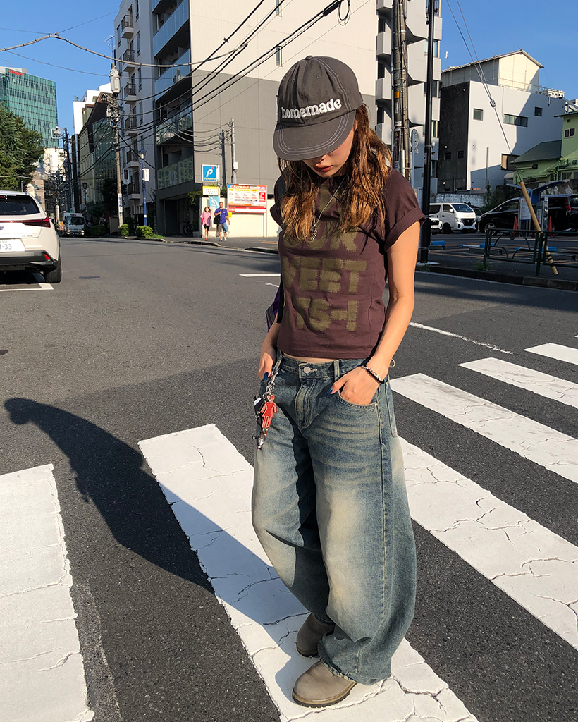 新品 タグ類無し シャーリングホイップTシャツ ブラウン 新色追加/全骨格◎】シャーリングホイップTシャツ | CAPRICIEUX
