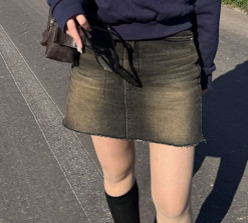 ヴィンテージブラックデニムミニスカート | ファッション通販サイト NUGU