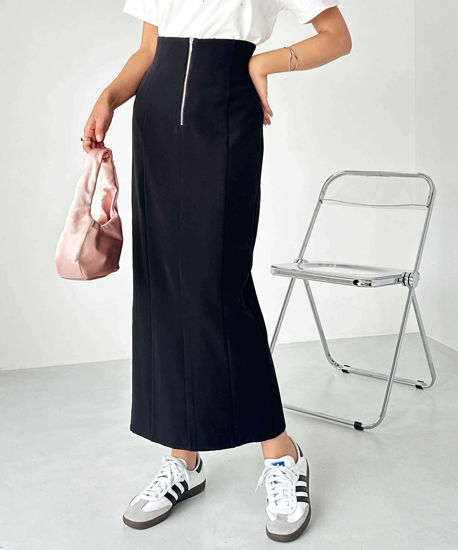 オンオフ着られる！フロントジップタイトスカート | ファッション通販