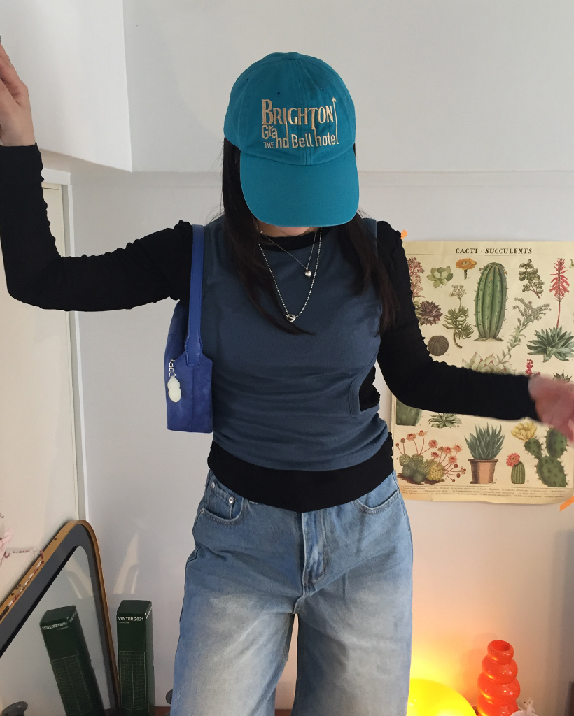 ウエストオーバルスリットリブタンクトップ