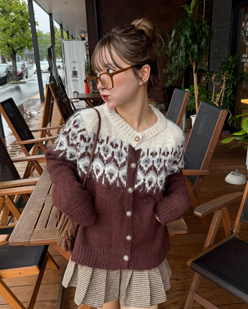 ウールノルディックラウンドカーディガン | ファッション通販サイト NUGU