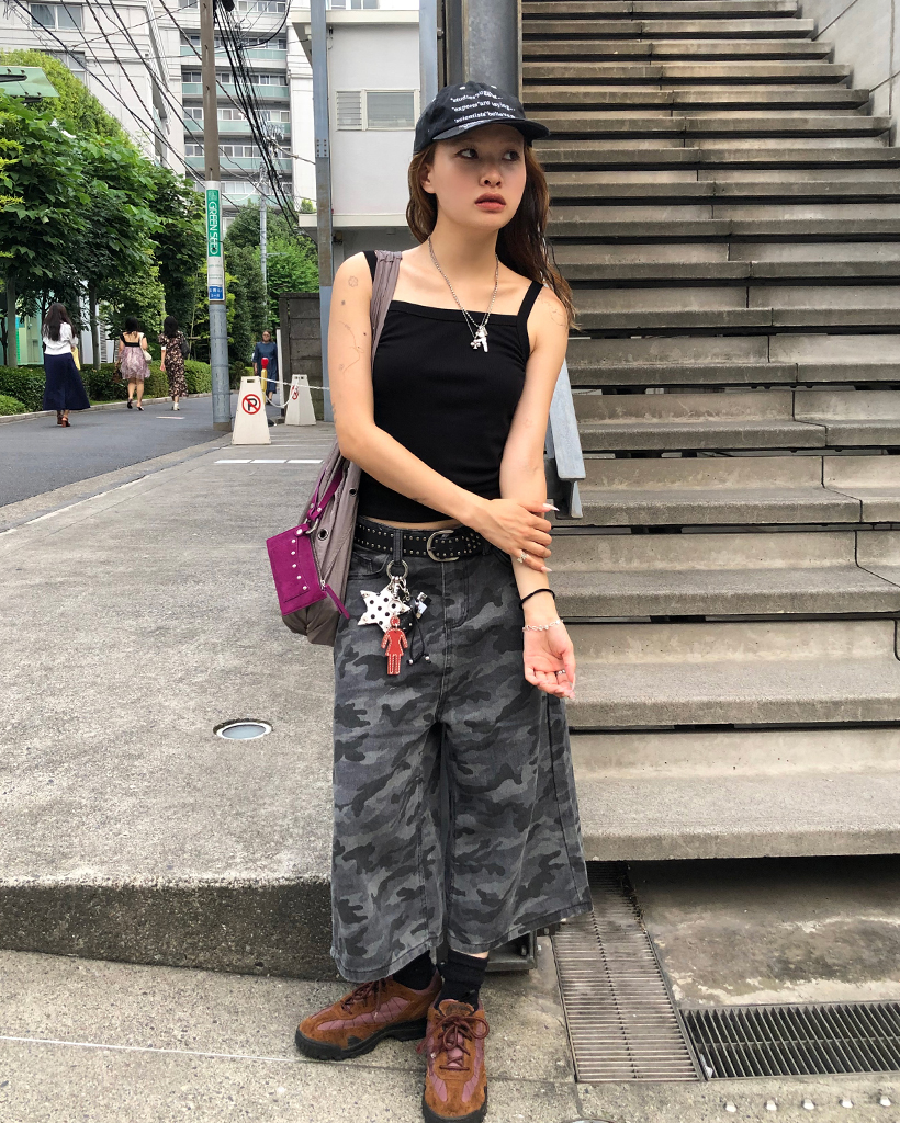 【SUARE】カモフラージュ バミューダ デニム パンツ カモフラージュフラップポケットバミューダデニムパンツ