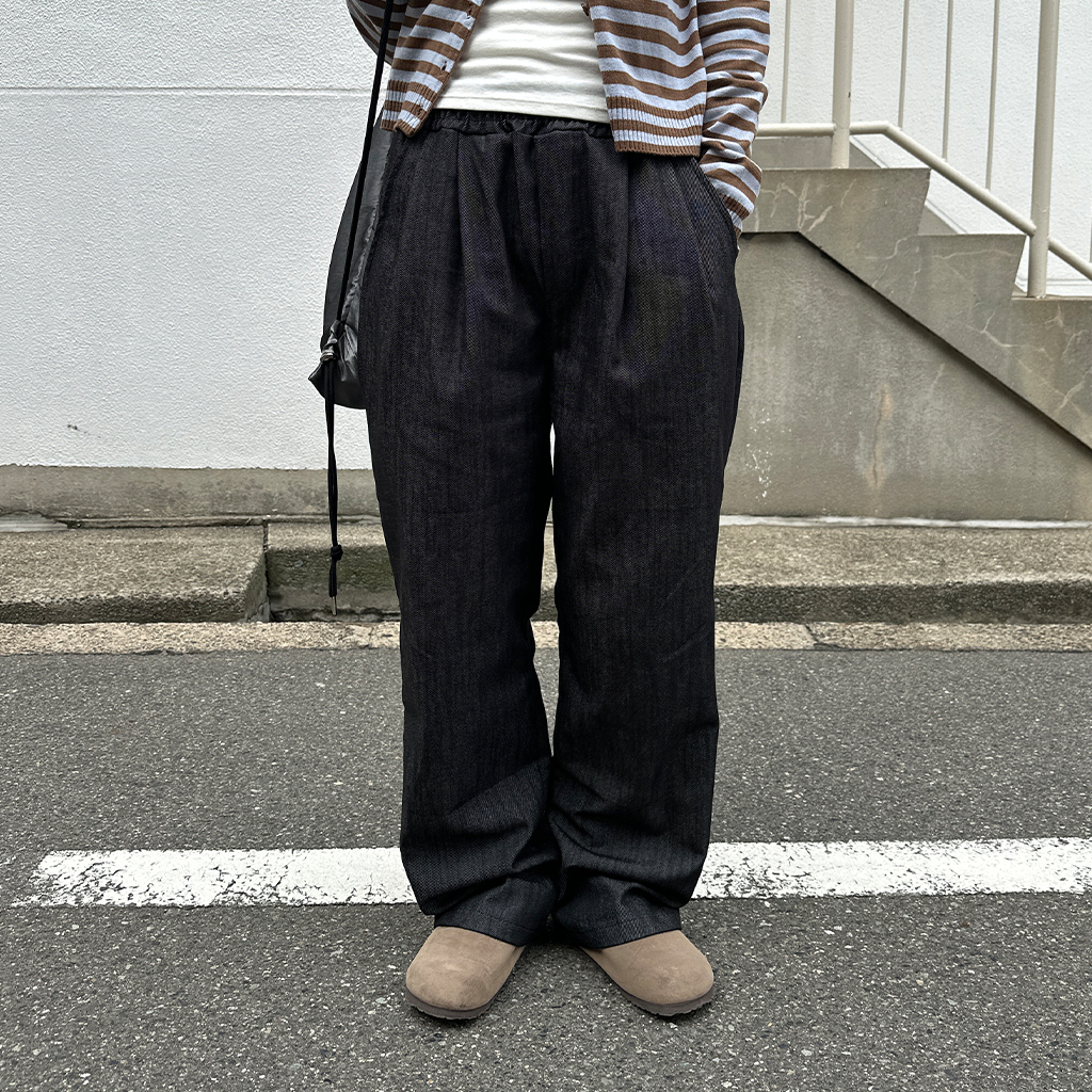 ユニセックス) デニムウエストゴムワイドパンツ | ファッション