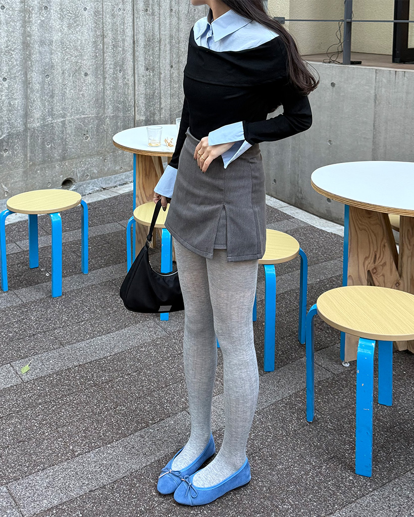 スリットAラインミニスカート