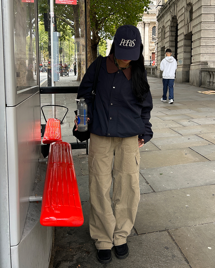 ユニセックス）ドローコードヘムバイカラーブルゾン | ファッション