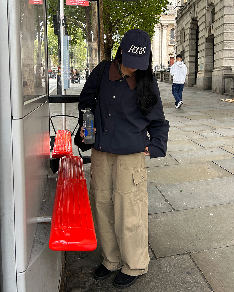 ユニセックス）ドローコードヘムバイカラーブルゾン | ファッション