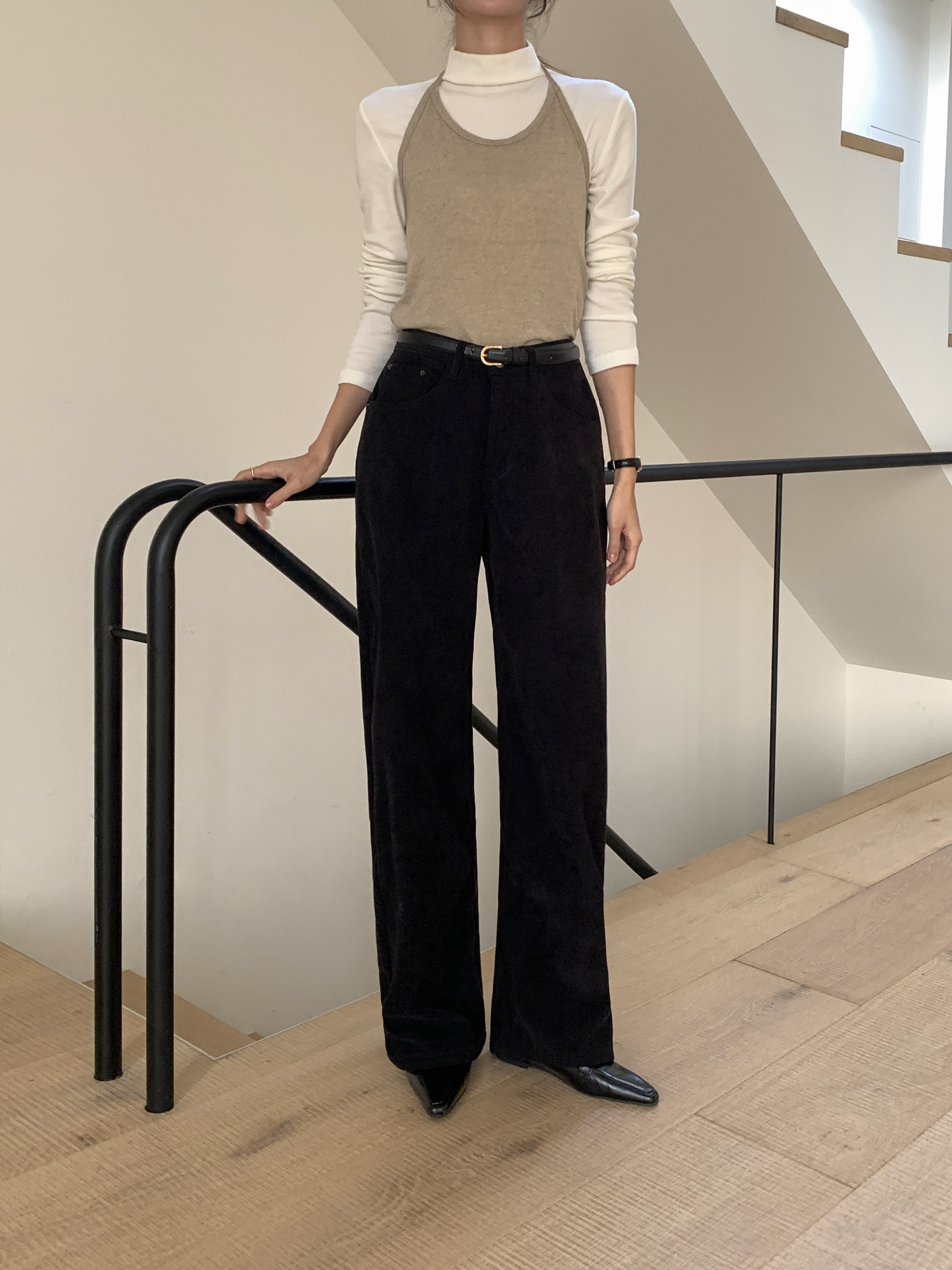 Milly soft corduroy ridged wide pants