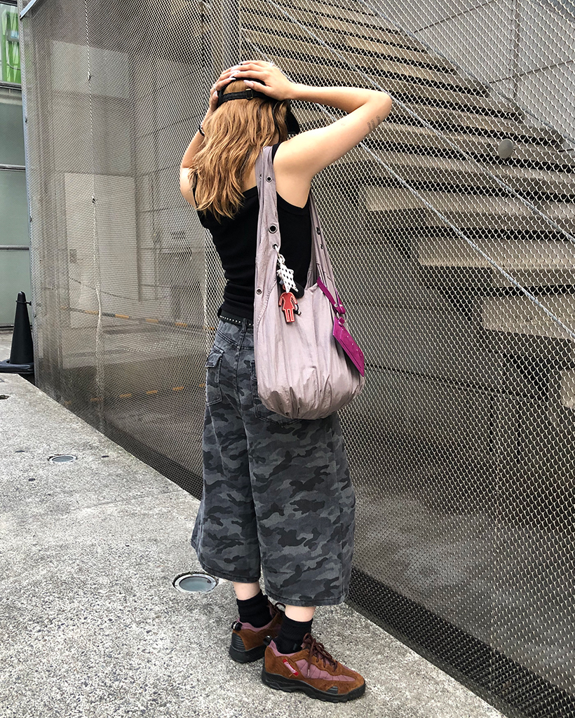 【SUARE】カモフラージュ バミューダ デニム パンツ カモフラージュフラップポケットバミューダデニムパンツ