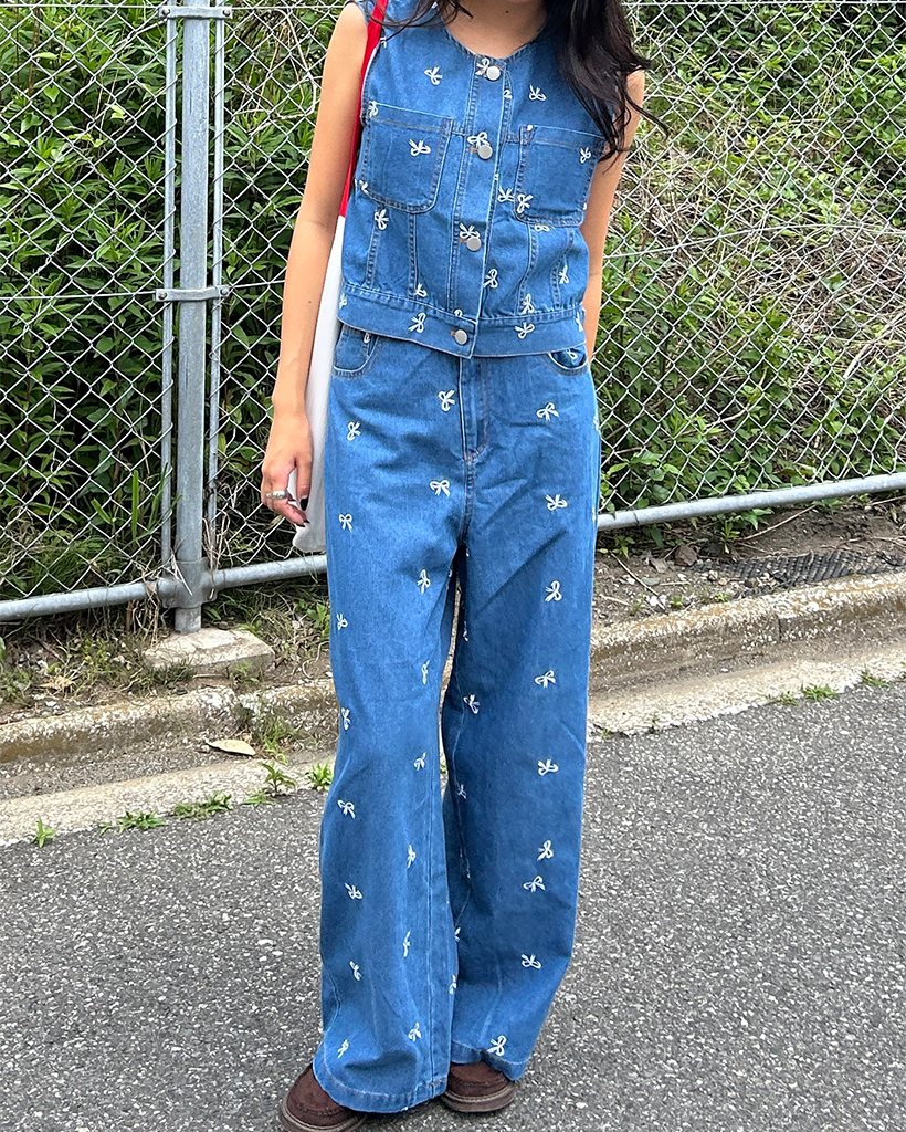 Younger Song duck vest デニム ベスト　セットアップ Younger Song duck vest デニム ベスト セットアップ メンズ
