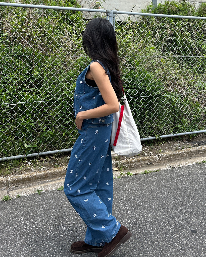 リメイクデニムリボンタッセルチャームNo.375 リメイクデニムリボンタッセルチャームNo.376