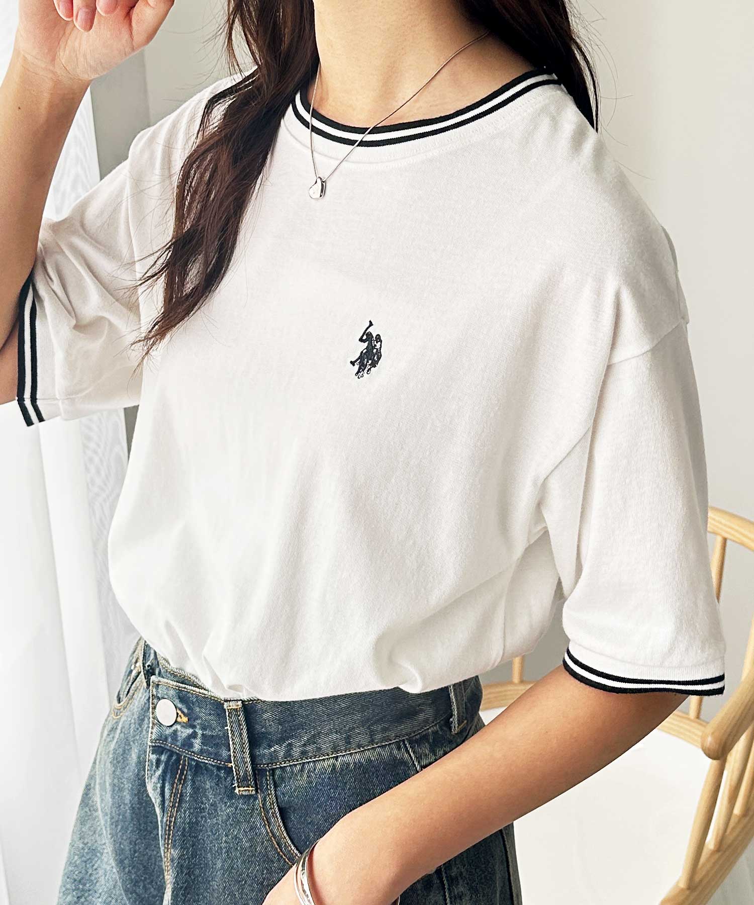 GeeRA別注【U.S. POLO ASSN.】ワンポイント刺繍オーバーサイズ