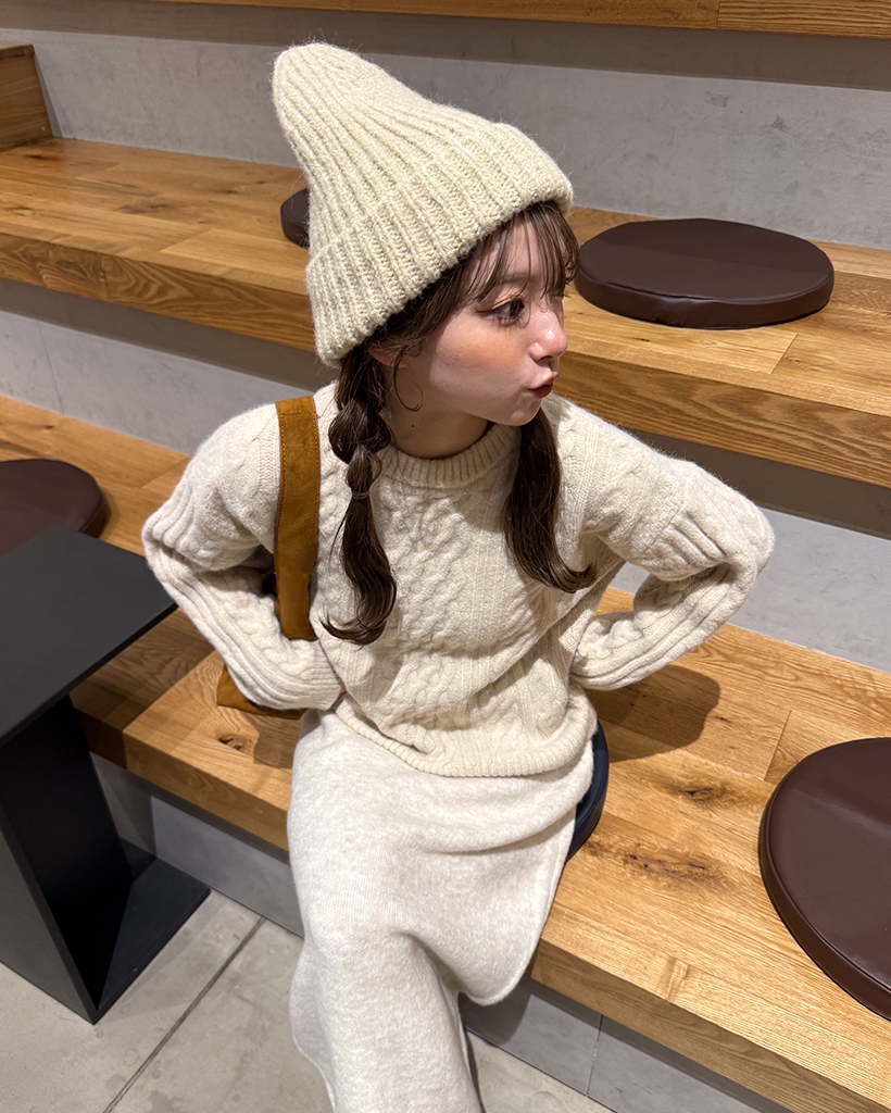 ワンボタンカーディガン＆ロングスカートセット | ファッション通販