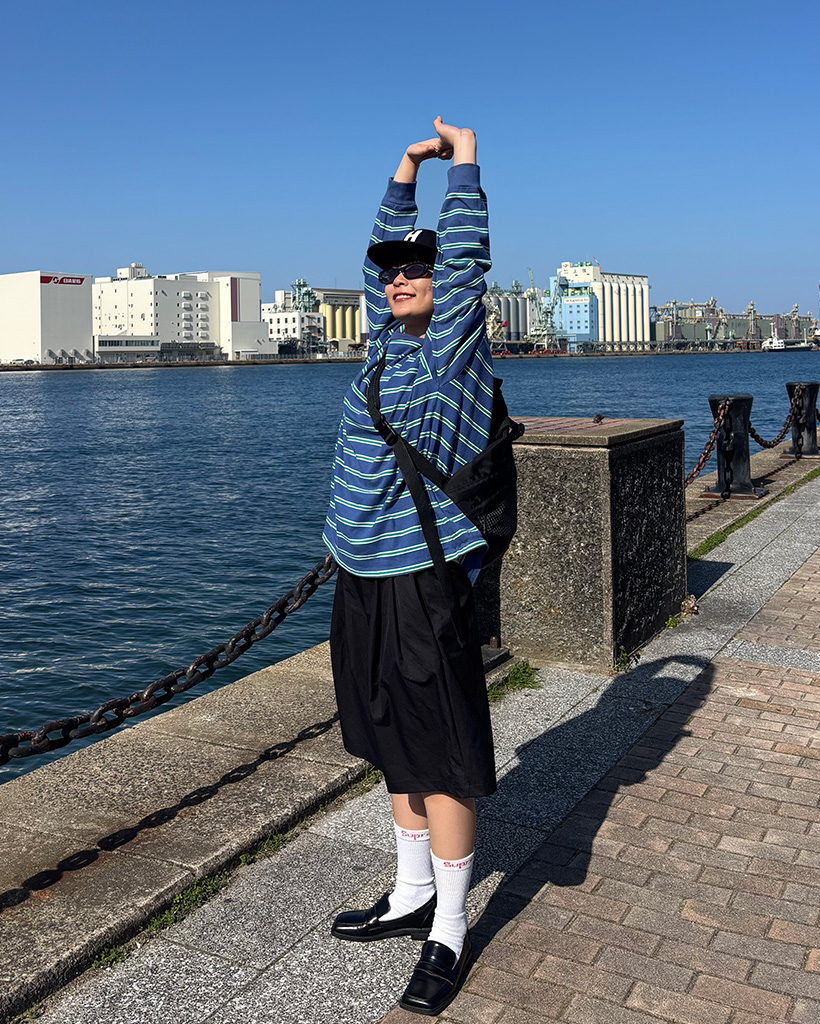 ツータックバミューダパンツ