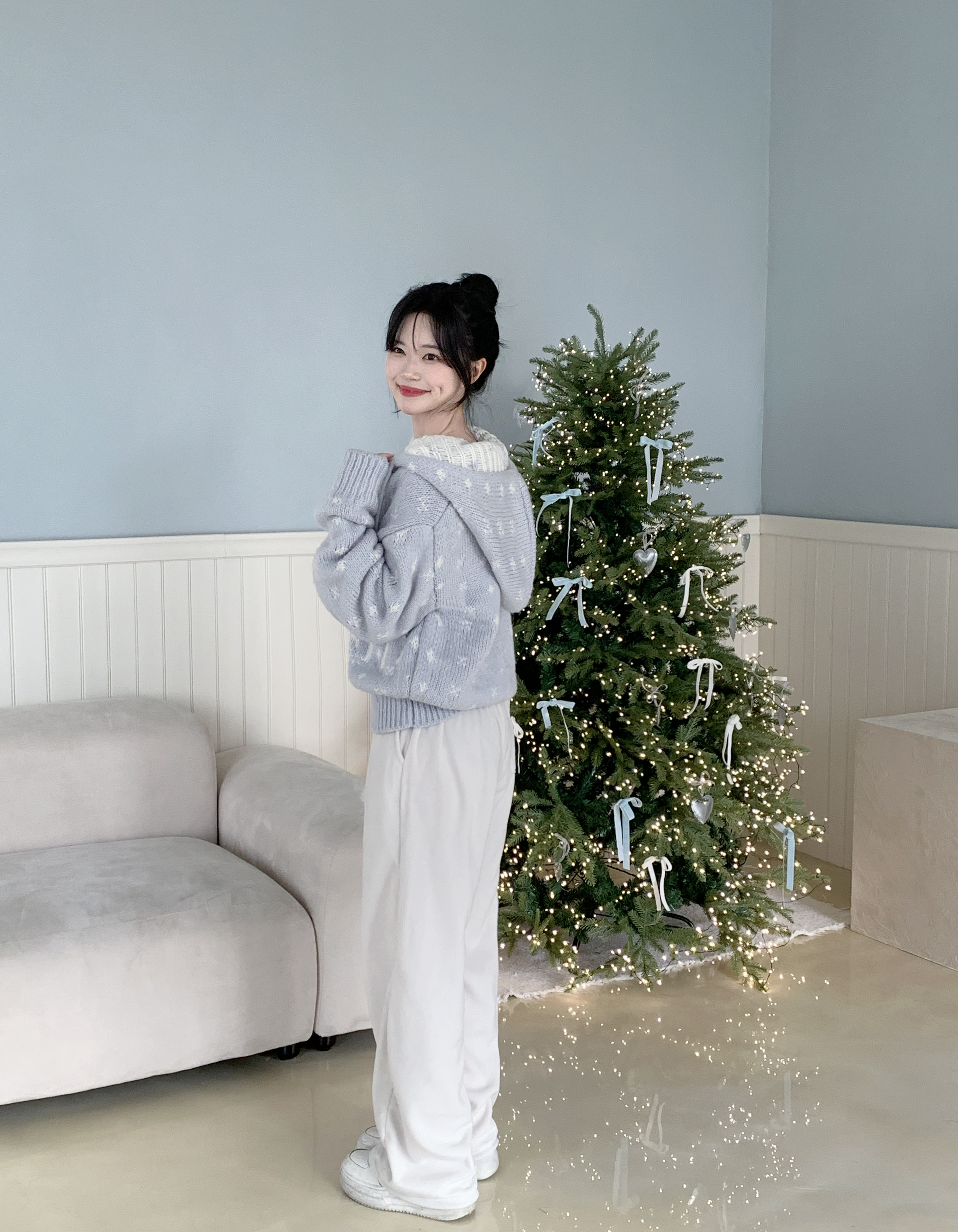 【45R】45rpm 毛100% ノルディック柄 ニットパーカーカーディガン 1 original]ノルディック柄ニットパーカー | ファッション通販サイト NUGU