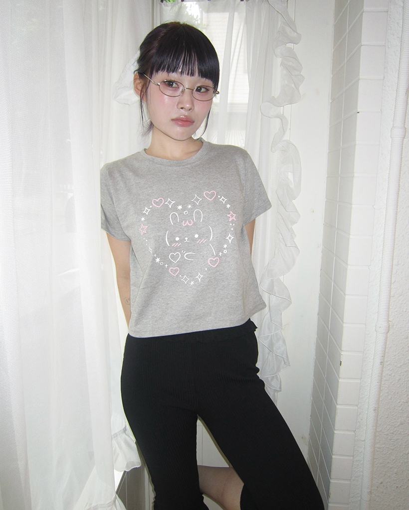 ラビットエモジクロップドハーフTシャツ | ファッション通販