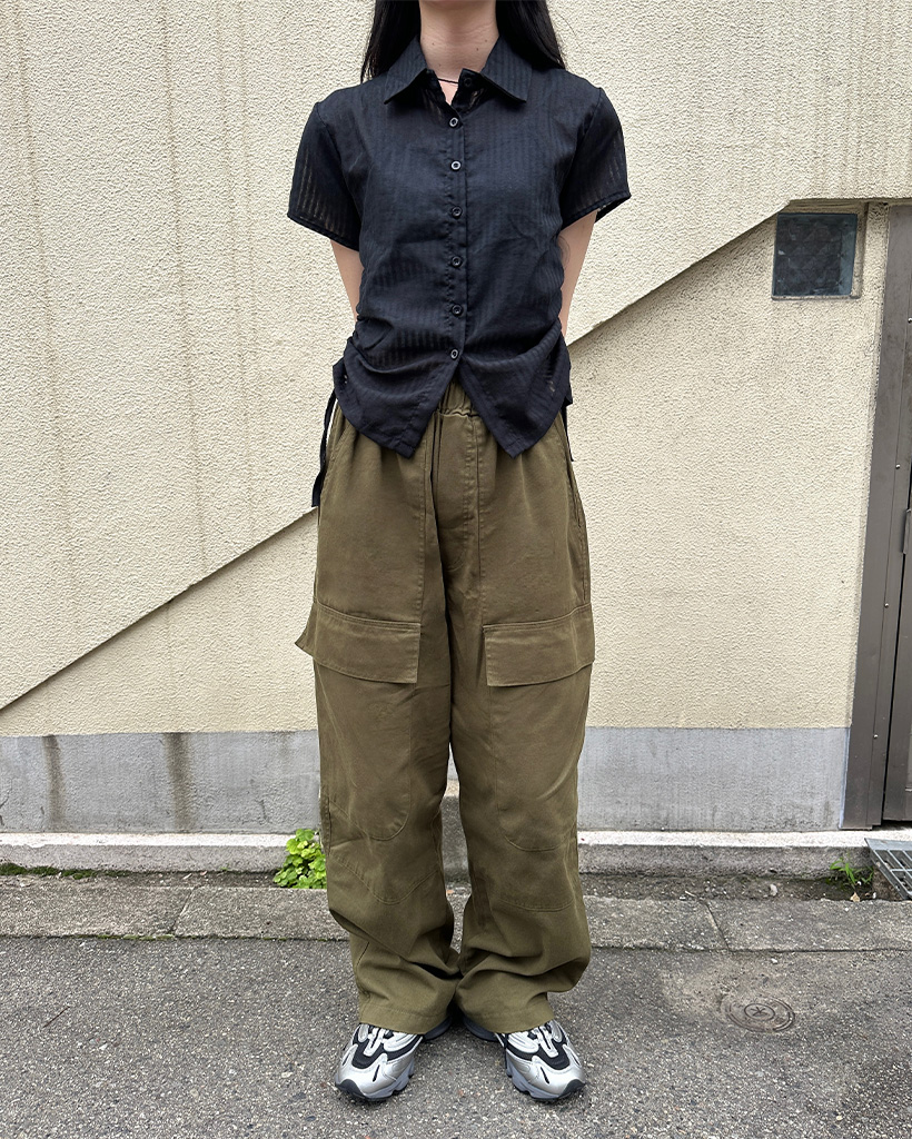 こ*か様 トワロニエ　ビッグポケットパンツ ステッチビッグポケットカーゴパンツ | ファッション通販サイト NUGU