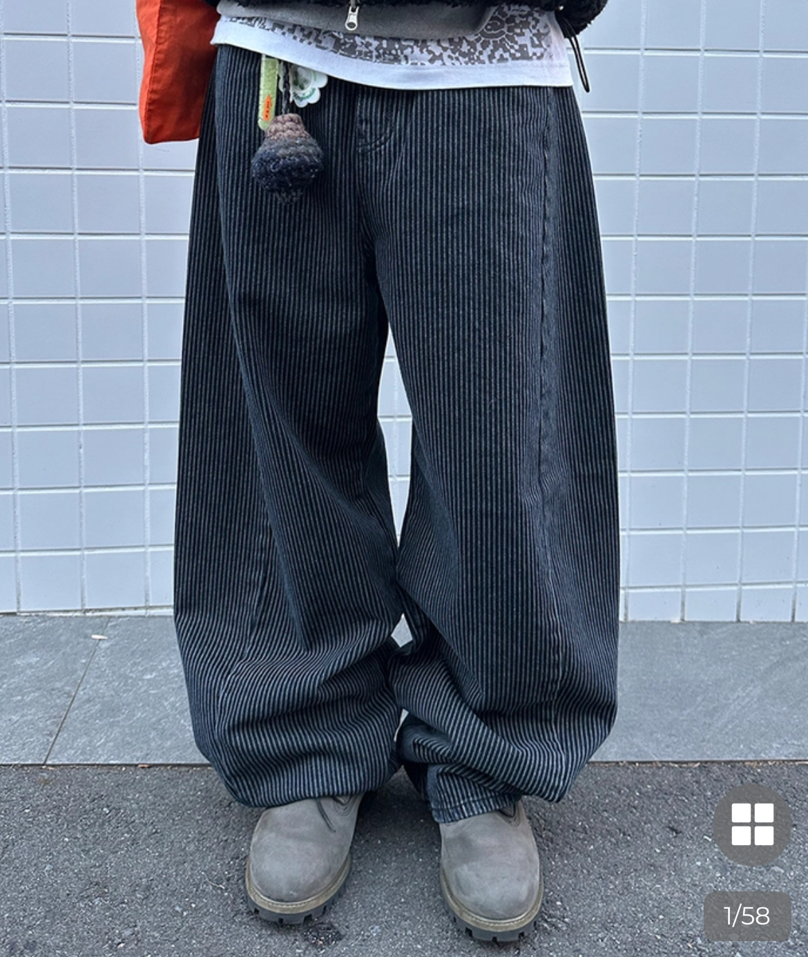 Y's ワイズ【美品】コットン ストライプ柄 変形 キュロット パンツ