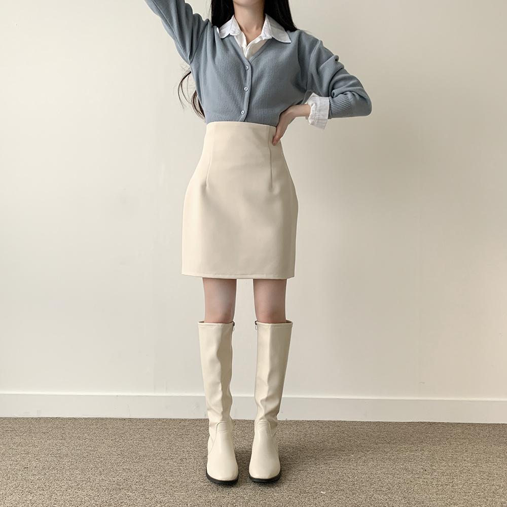 ミニスカートじゃありません。 ツータック入りHラインミニスカート | ファッション通販サイト NUGU