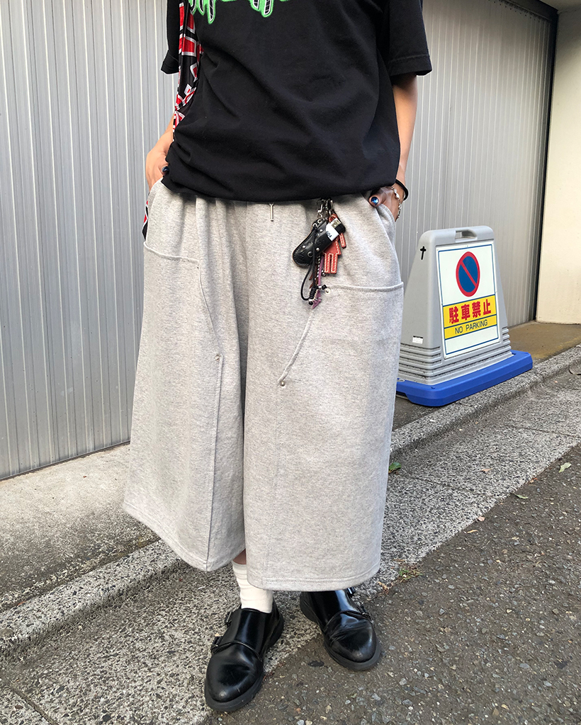 ダブルニーワイドクロップドスウェットパンツ | ファッション通販