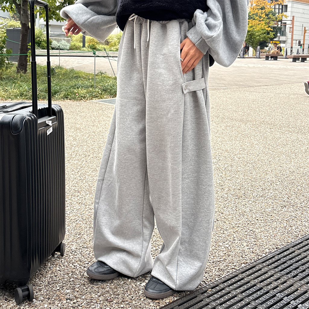 igusa スウェット カジュアルパンツ ユニセックス)サイドスナップスウェットパンツ | ファッション通販