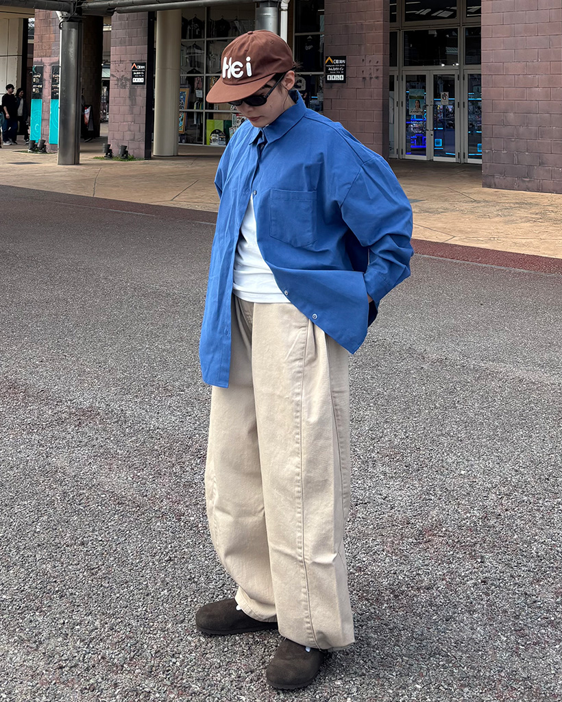 ワイドフィットコットンパンツ