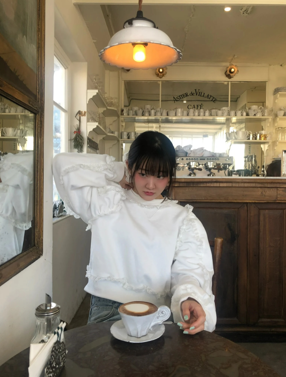 Treat ürself lace frill cotton sweat 再販なし Treaturself lace frill cotton sweat - メルカリ