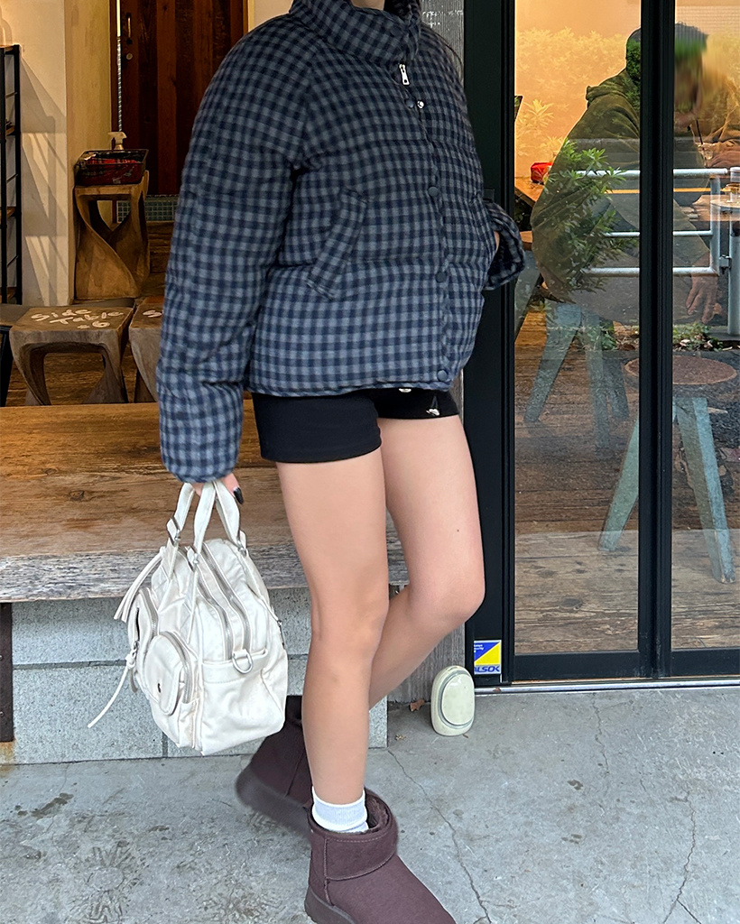 ギンガムチェックフェイクダウンジャケット | ファッション通販サイト NUGU