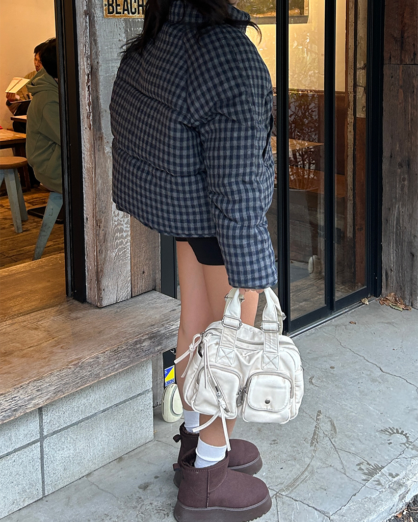 ギンガムチェックフェイクダウンジャケット | ファッション通販サイト NUGU