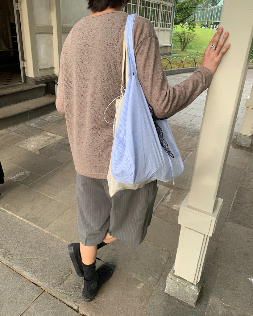 ユニセックス）ストライプバミューダパンツ | ファッション通販