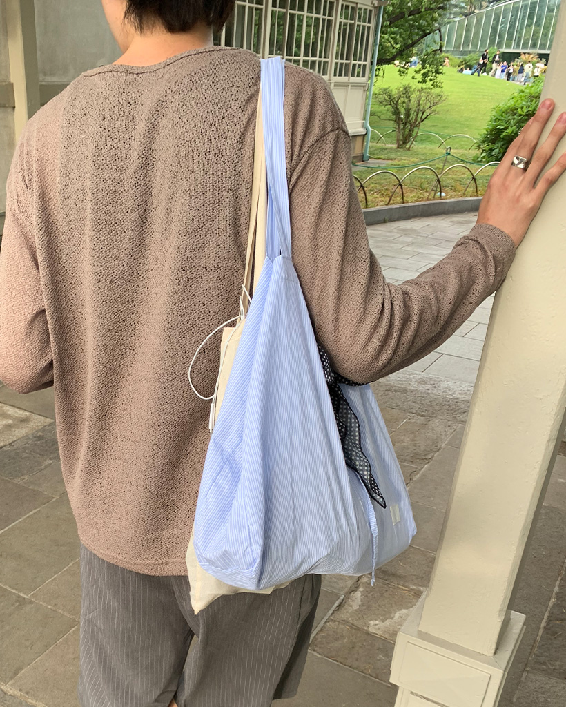 斜めストライプエコバッグ