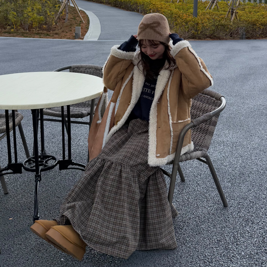 カラーダッフルムートンジャケット | ファッション通販サイト NUGU 