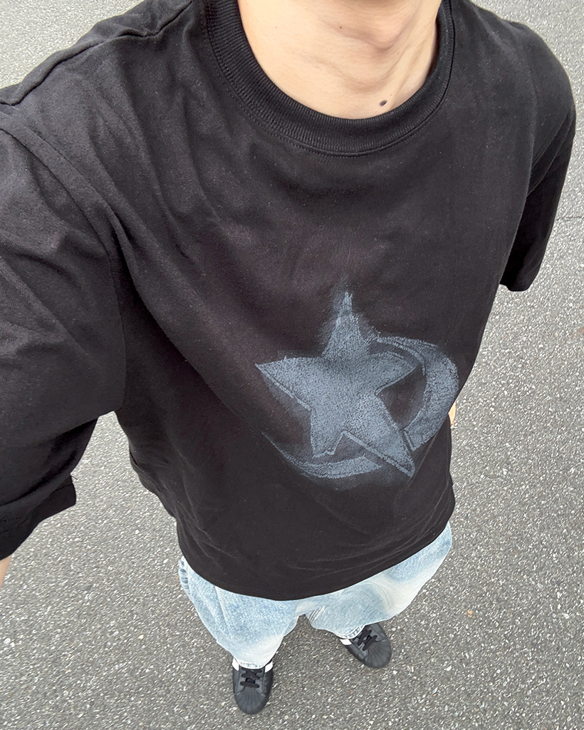 ムーンスターペインティングハーフTシャツ | ファッション通販