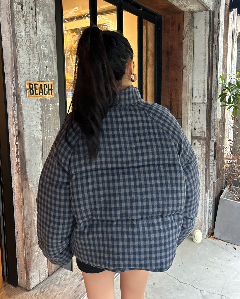 ギンガムチェックフェイクダウンジャケット | ファッション通販サイト NUGU