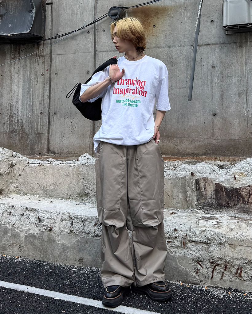 ユニセックス) ワイドダブルニーパンツ | ファッション通販