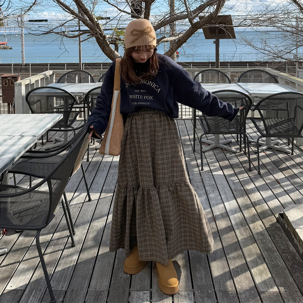 起毛レタリングオーバーフィットスウェットシャツ | ファッション通販