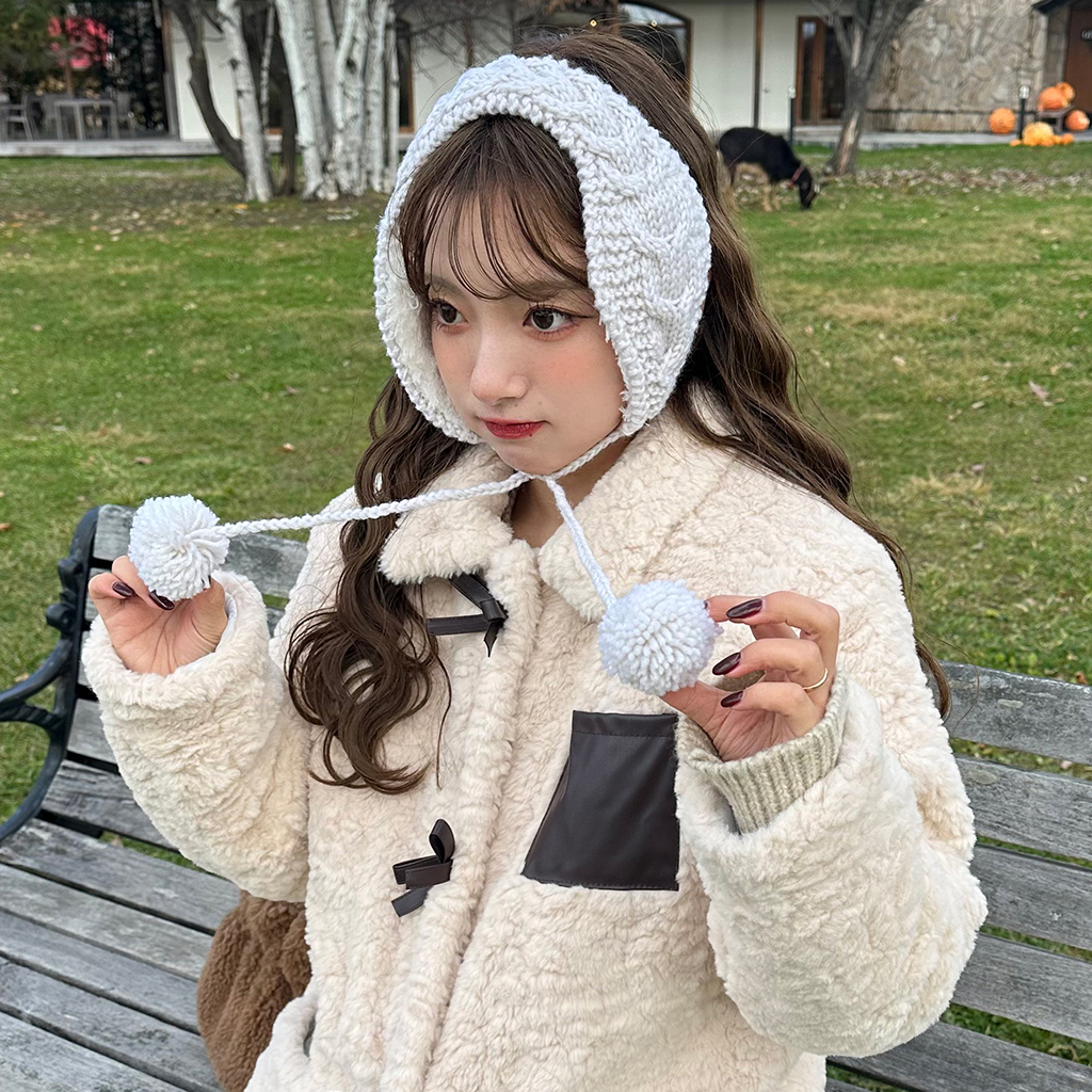 ケーブルニットイヤーマフラー | ファッション通販サイト NUGU