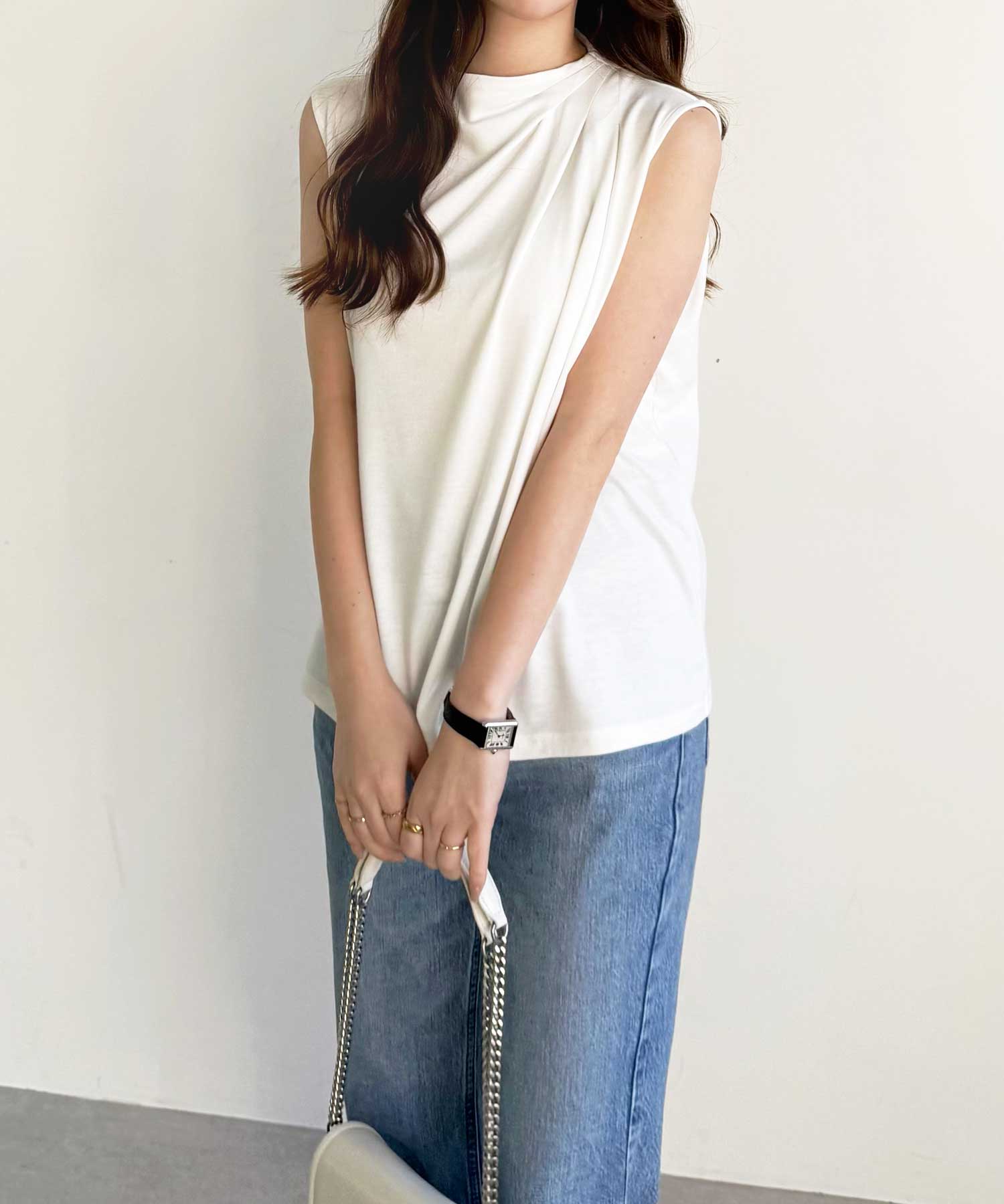 ❀COMME COMME❀総レース&サテンテープ装飾❇ベスト❇トップス テクスチャーレース2アイテムセットアップ | ファッション通販