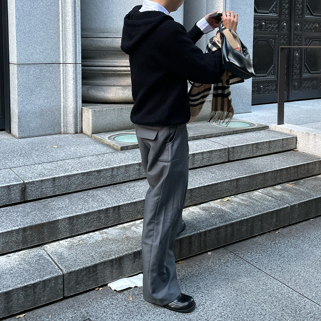 サイドタック入りワイドスラックス | ファッション通販サイト NUGU