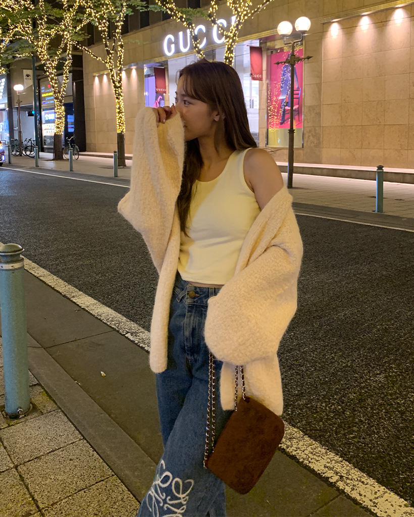 BEST 50] バルーンオープンオーバーサイズカーディガン