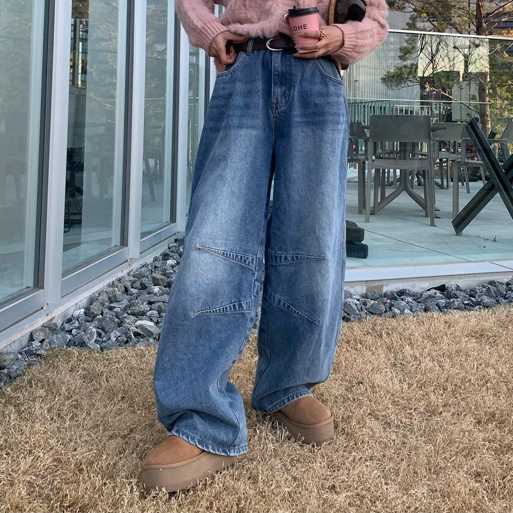 LUIJOIE nuguブラック ピンタックワイドデニムパンツ ピンタックワイドデニムパンツ | ファッション通販サイト NUGU