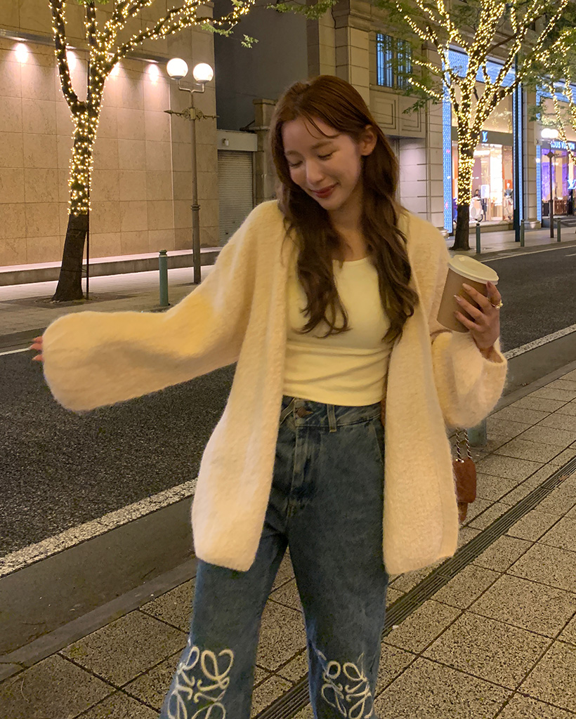 バルーンオープンオーバーサイズカーディガン | ファッション