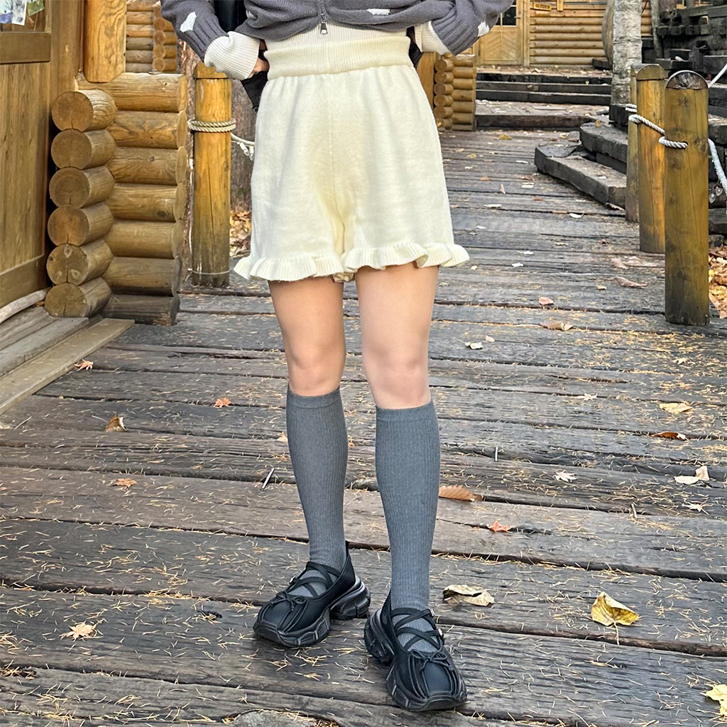 フリルニットショートパンツ | ファッション通販サイト NUGU