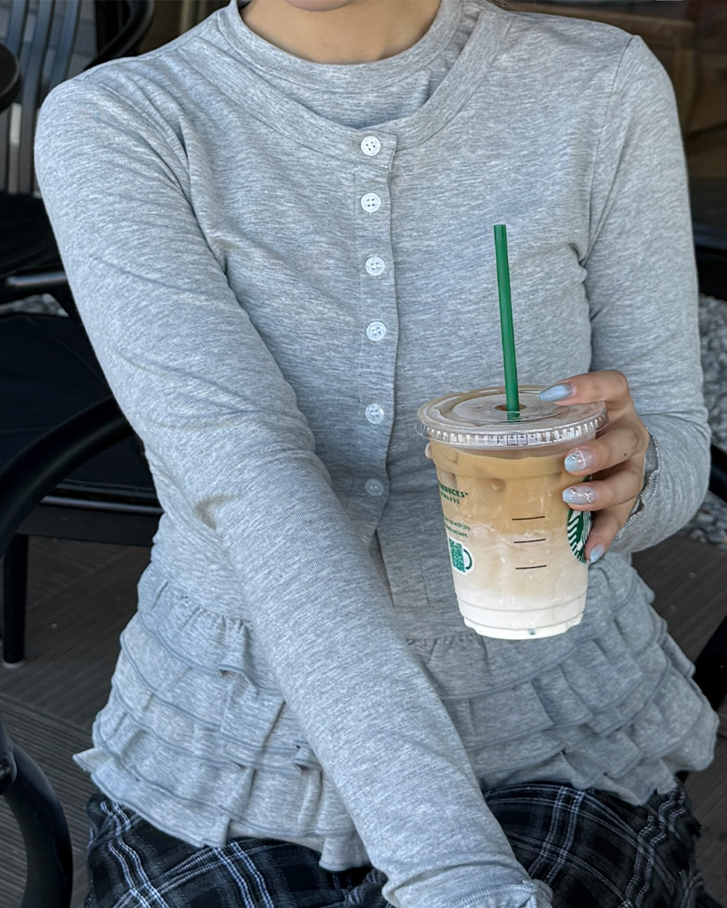 カンカンフリルレイヤードカーディガン | ファッション通販サイト NUGU